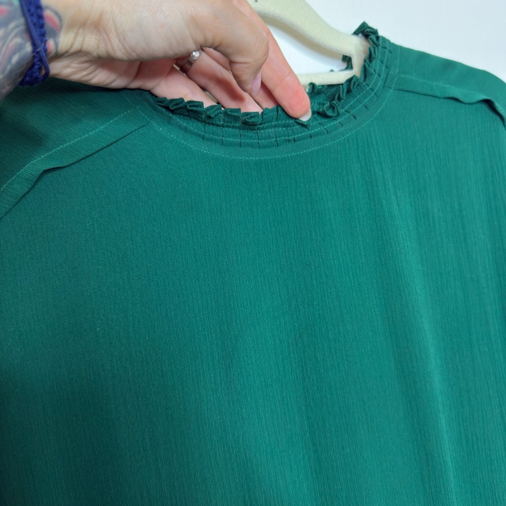 Sezane 100% silk green dress size 38/M - Picture 5 of 10